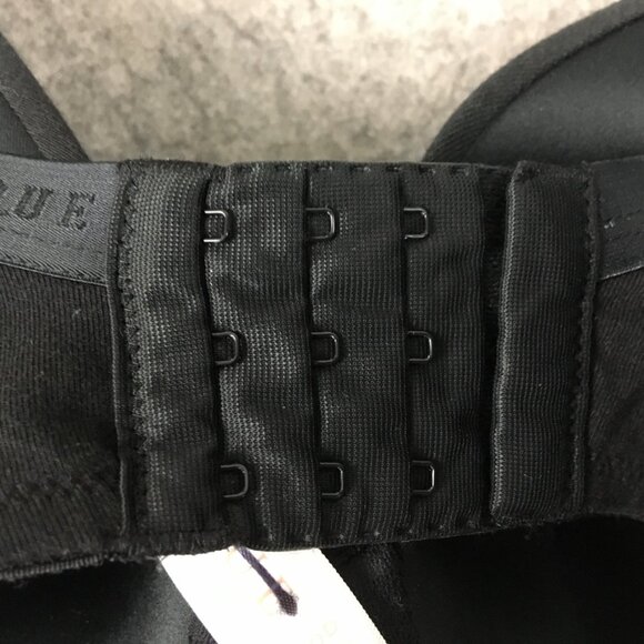 Cacique Bra 40DD Lightly Lined Full Coverage Solid Black Cotton Underwire Smooth - Picture 5 of 11